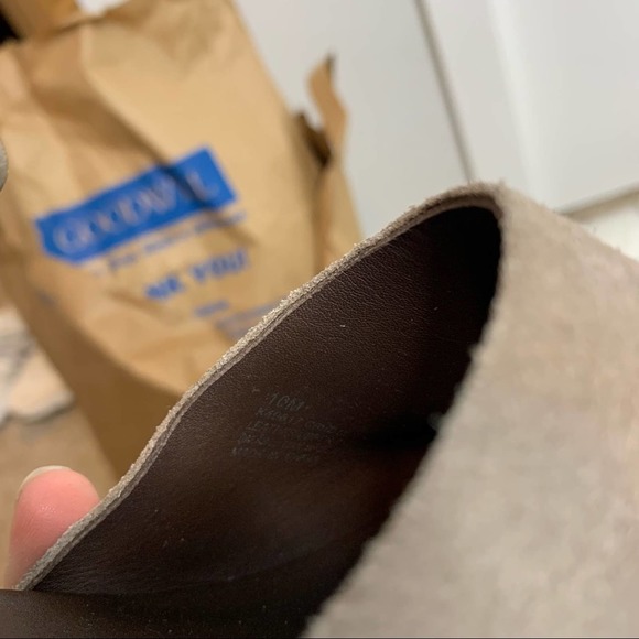 Kork Ease Brown Taupe Leather Platform Wedges Size 10 - Picture 7 of 8